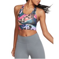 Nike Womens Swoosh Icon Clash Dri-Fit Sports Bra, Bright Blue, X-Small)