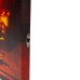   Skull Halloween Wall Art - Black and Orange LED Lighted