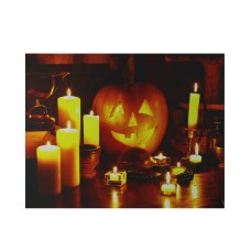 Northlight Northlight Witch's Jack-O'-Lantern Halloween Wall Art - Orange and Yellow LED Lighted