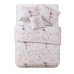 Olivia & Finn Ballerina Flowers 4 Piece Kids’ Comforter Set, Twin, White/Pink