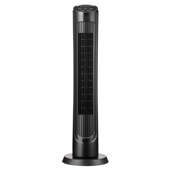  40″ Tower Fan, 4 Speeds, 3 Breeze Modes, Black