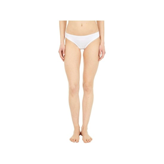 OnGossamer Women’s Cabana Cotton Bikini Bottom, White, Medium