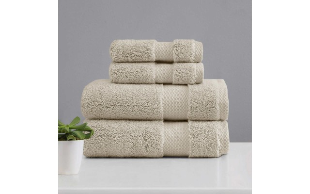 Opulence 4-piece Hand & Washcloth Towel Set, Beige
