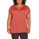  Ladies' Tunic Top, Red, 2X