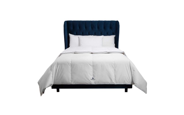  Feather Hungarian White Goose Down Comforter, Year Round Warmth, One Color, Queen
