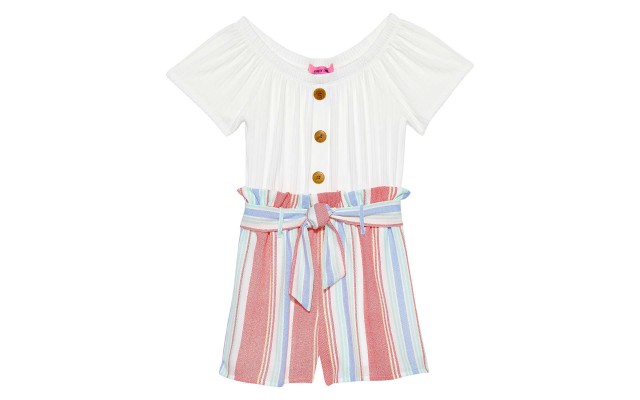 Paperdoll Youth Romper, White, One Color, Large (14/16)
