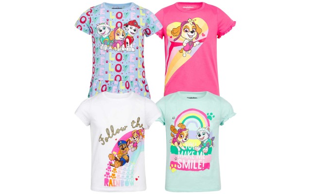 Paw Patrol Kids' 4-pack Tee, One Color, 7