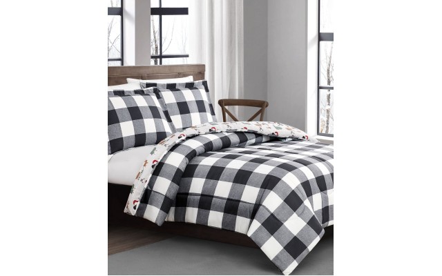  Buffalo Plaid and Dogs 2-Pc. Twin Comforter Set