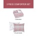  Holiday Fair Isle 3-Pc. Reversible King Comforter Set, RED