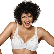 Playtex Women’s Love My Curves Thin Foam W/Lace Underwire, 40C, White Color