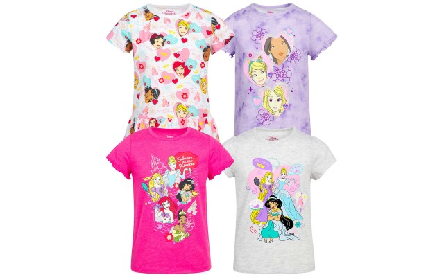 Princess Kids' 4-pack Tee, One Color, 5
