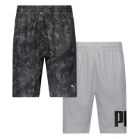 PUMA Youth 2-pack Short, Gray, Small (7/8)