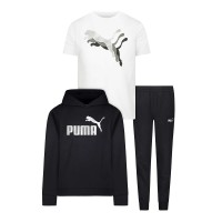 PUMA Youth 3-piece Fleece Set, Black, One Color, Small (7/8)