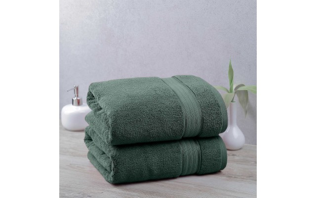 Purely Indulgent 2-piece Egyptian Cotton Bath Towel Set, Orange