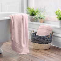 Purely Organic 2-piece Bath Towel Set, Pink