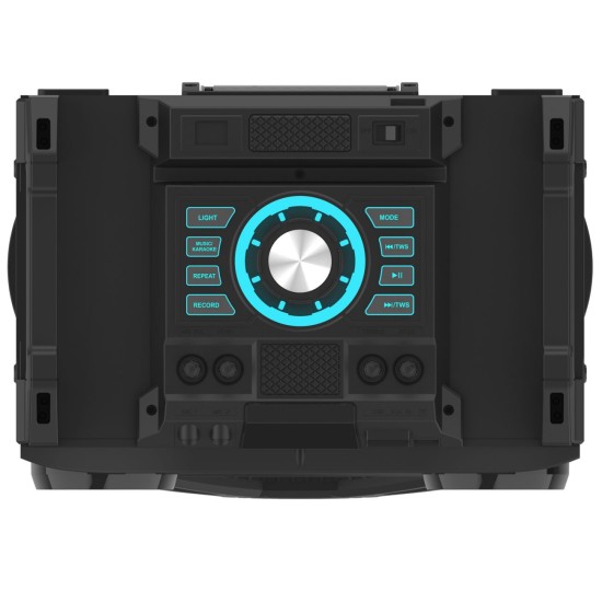   Dual 12″ Portable Bluetooth Disco Party Speaker with Surround Lights