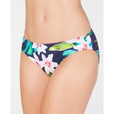 Ralph Lauren Watercolor Floral Hipster Bikini Bottom, Navy, 4