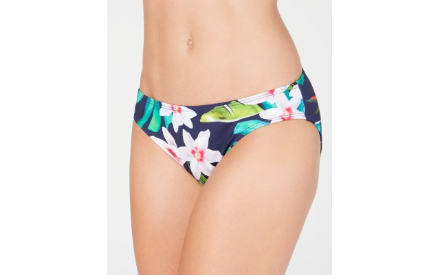 Ralph Lauren Watercolor Floral Hipster Bikini Bottom, Navy, 4