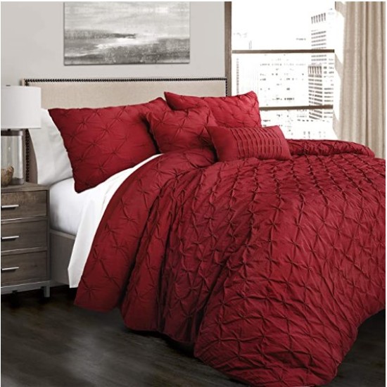 Ravello Pintuck 5-Piece King Comforter Set Bedding
