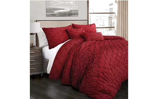 Ravello Pintuck 5-Piece King Comforter Set Bedding
