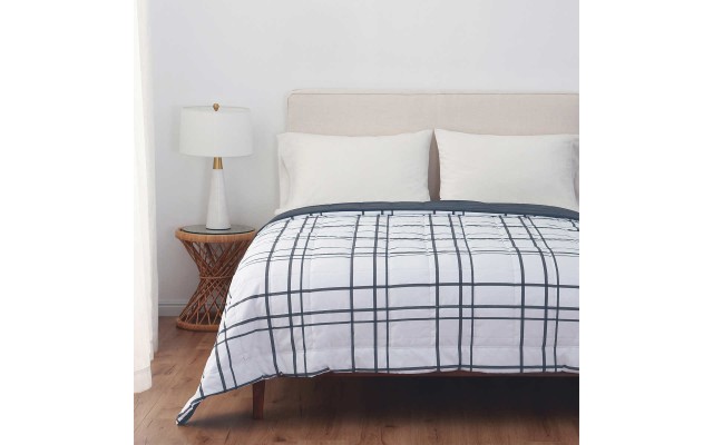 Reversible Down Alternative Blanket by , Dark Gray, King