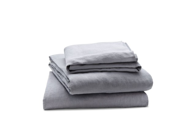  Home Linen Fitted Sheet, Queen, Gray, Queen