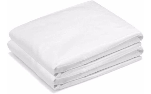  Home Sateen Fitted Sheet, White, Queen