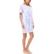  Women’s Short Sleeve Sleep Shirt Nightgown, Multi, Medium