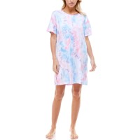 Roudelain Women’s Short Sleeve Sleep Shirt Nightgown, Multi, Medium