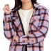 Sage Ladies' Plush Shirt Jacket, Purple, Medium
