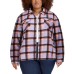 Sage Ladies' Plush Shirt Jacket, Purple, Medium