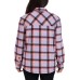 Sage Ladies' Plush Shirt Jacket, Purple, Large