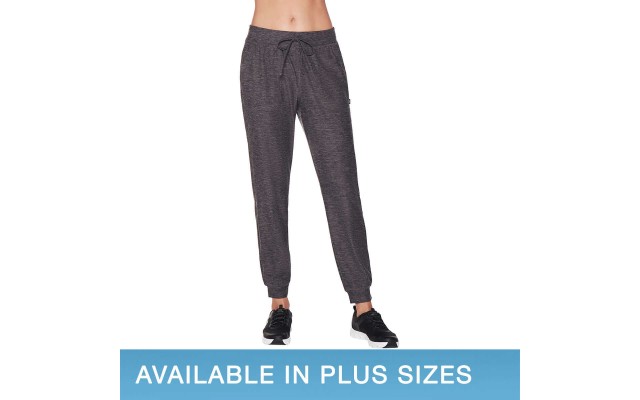  Ladies' Brushed Jogger, Black, 3X