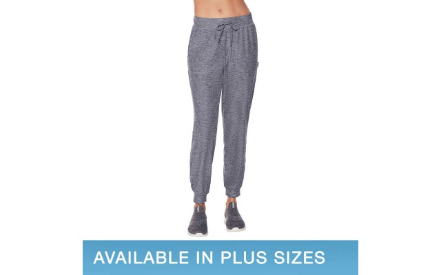  Ladies' Brushed Jogger, Blue, Large