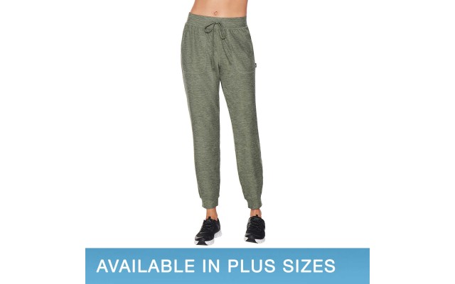  Ladies' Brushed Jogger, Green, 3X