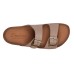  Ladies' Two Strap Sandal, Brown, 8