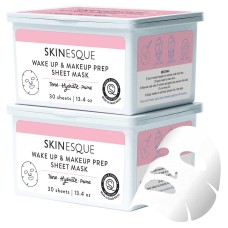 Skinesque Wake Up & Makeup Prep Sheet Mask, 2-pack