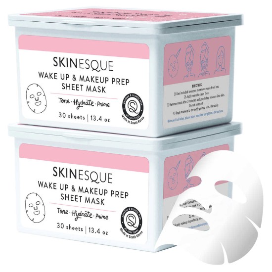  Wake Up & Makeup Prep Sheet Mask, 2-pack