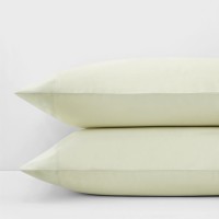 Sky 500TC Sateen Wrinkle-Resistant Thread Count 2 King Pillowcases, Aloe Green