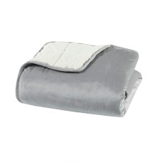 Sleep Philosophy Velvet to Berber Weighted Blanket Bedding, Gray, 60″ x 80″