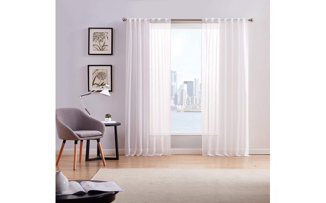  212 Sheer 50×84 White Window Panel Pair