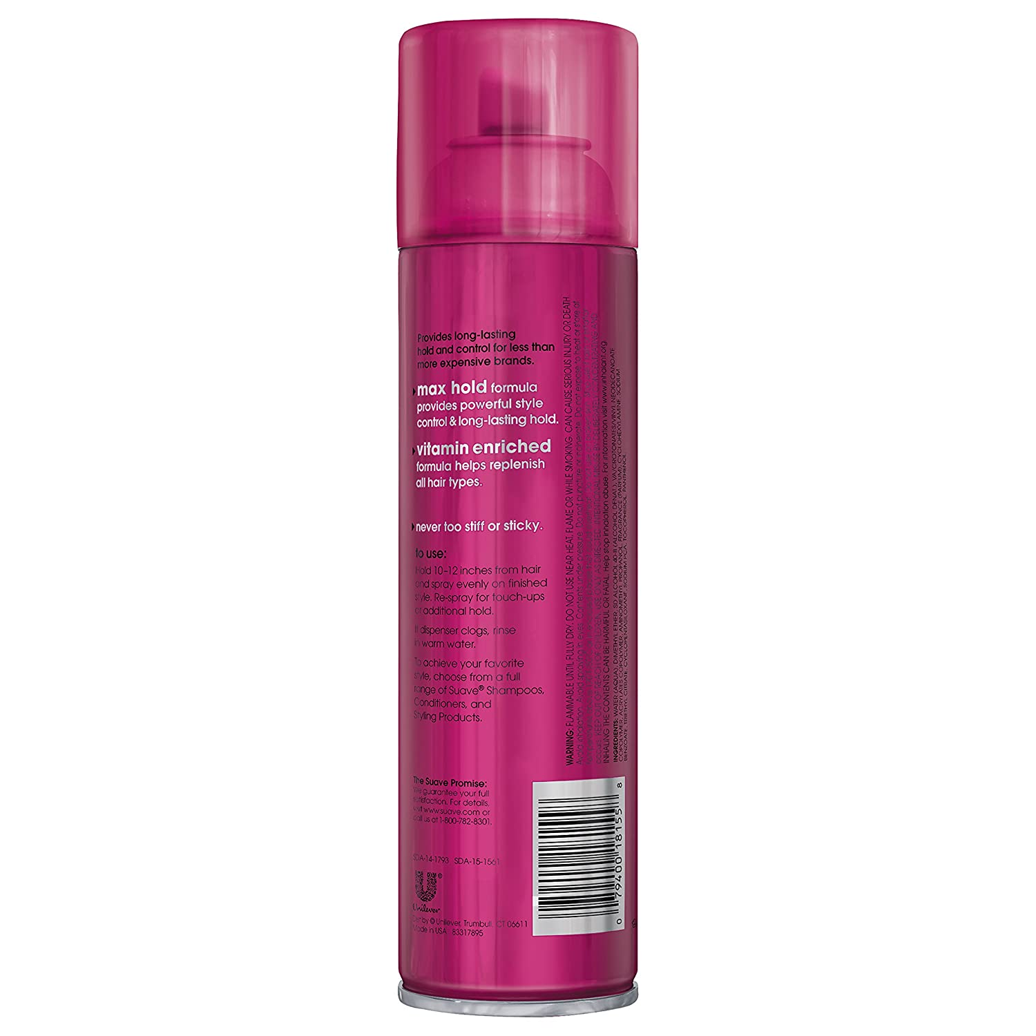 Suave Extreme Hold Hairspray Unscencted 11 Oz