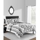  Barclay 3-Pc. Reversible King Comforter Set Bedding, Black/White