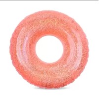 SunnyLIFE Pool Ring | Neon Coral Glitter