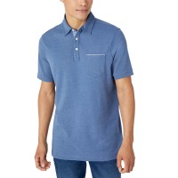 Tahari Men's Interlock Polo, Blue, 3X-Large