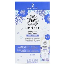 The Honest Company Truly Calming Lavender Shampoo + Body Wash 17 fl oz, 2-pack