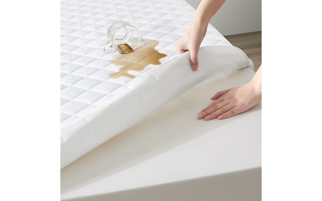  Premium Bamboo Mattress Protector, Waterproof, Noiseless, Quilted, SilkySoft Breathable Fitted Bed Cover, California King