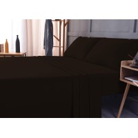 the Season Essentials Wrinkle Free Sheet Sets with Deep Pockets & Stain Resistant, 1800 Thread Count Bamboo Based, Brown, King