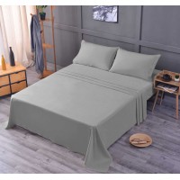 the Season Essentials Wrinkle Free Sheet Sets with Deep Pockets & Stain Resistant, 1800 Thread Count Bamboo Based, Silver, Full