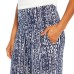  Ladies' Printed Pant, Blue, Small